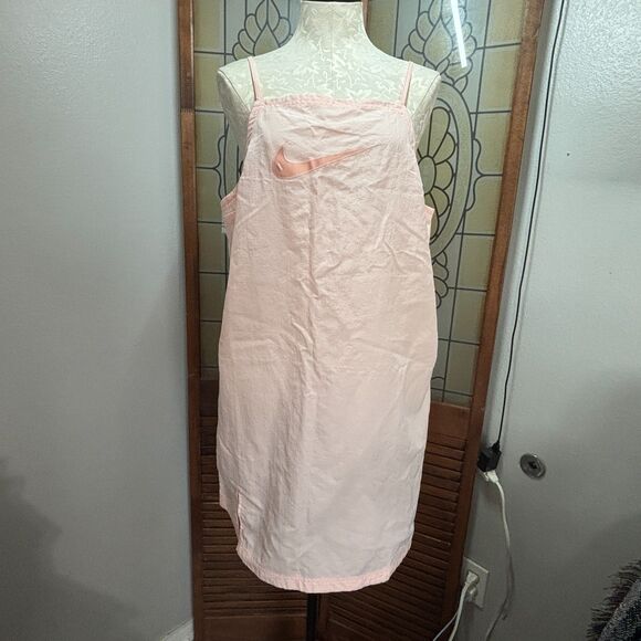 Nike Swoosh Women Woven Cami Dress Size XL Sleeveless Light Pink Size XL - Picture 2 of 12